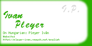 ivan pleyer business card